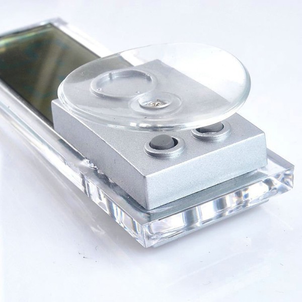 Bil Digital LED-klocka Mini Electronic Sucker Window Meter