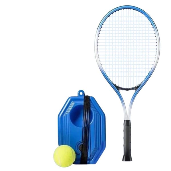 Bærbart nybegynner utendørs enkelt tennis treningssett med elastikk 2