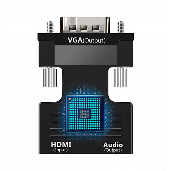 HDMI-kompatibel kvinnelig til VGA hannkonverter med o adapter