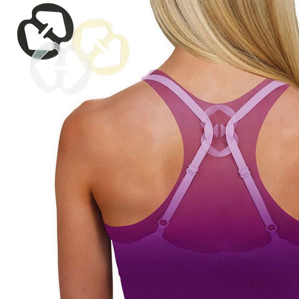 3 STK Clips Perfekt Juster BH Spænde Strap Push Up Control Nyt& Black+White+Flesh