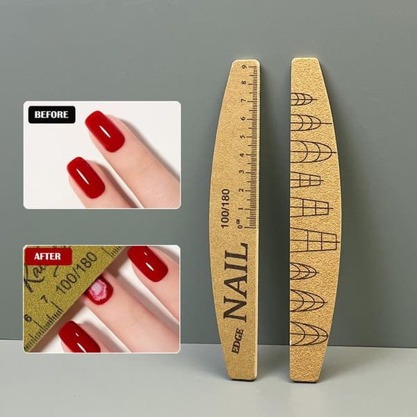 Buede neglefile med skala Emery Boards Buffer Fin Grit Rejse E