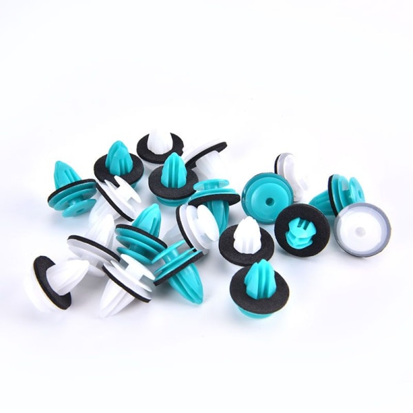 50 kpl Universal Auto Fastener Clips Kiinnittävät ovipaneelin pidikkeet White