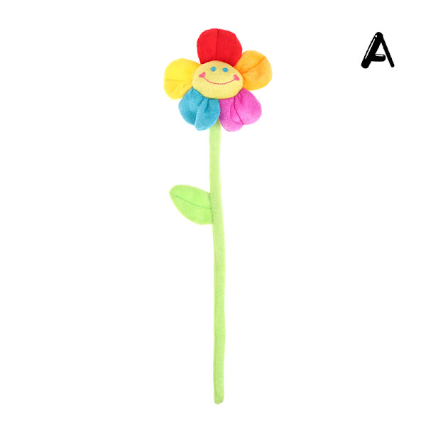Plyschsimulering Solblomma Plyschleksaker Blomstergardinspänne Ho A