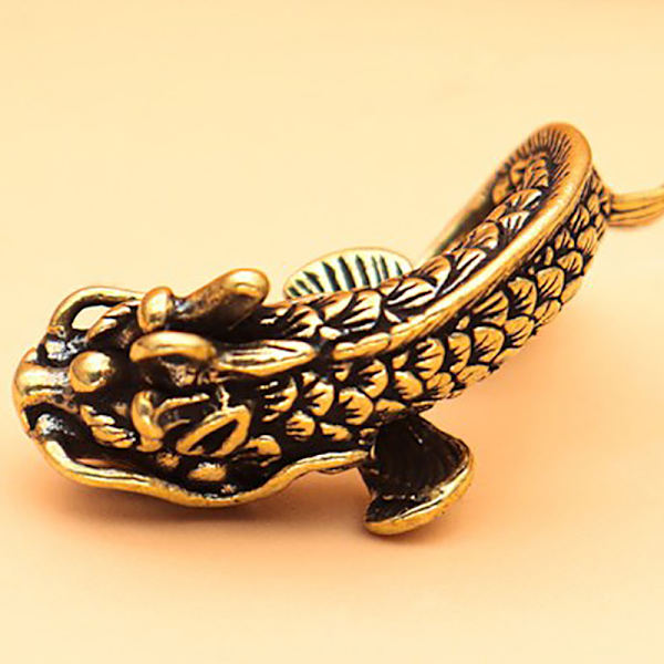 Mini Dragon Casting Animal Figurine Retro-tyylinen messinkiveistos