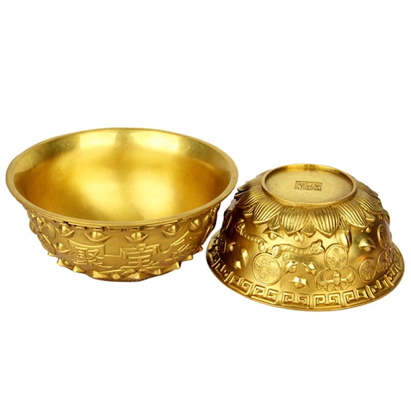 Skål tilbyder Basin Vandskat Feng Shui Frugtalter Gyldent