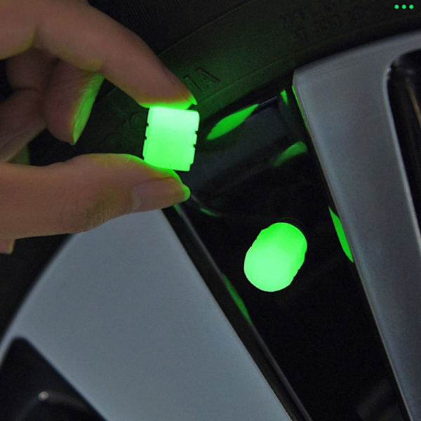 Luminous Tire Valve Cap auton pyörän napa Hehkuva pölytiivis rengas