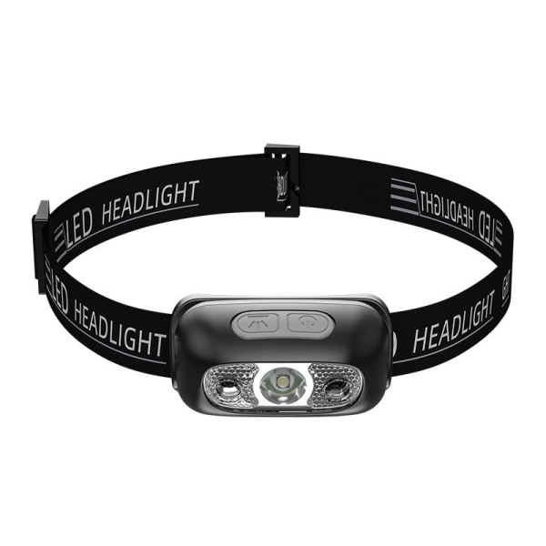 USB Uppladdningsbar Strålkastare Rörelsesensor Ljusstark LED Running Fis black