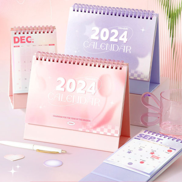 2024 Årskalender Kreativ Minimalistisk Kalender Studentkontor A1