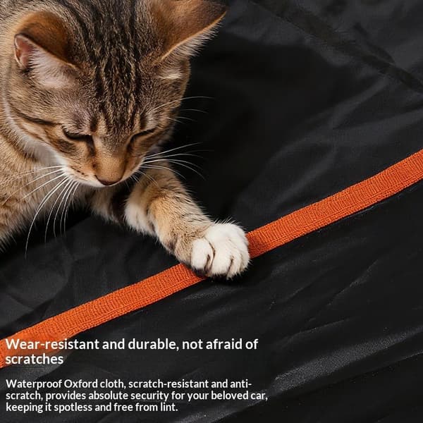 Bærbar kæledyrsbilmåtte til hund kat bagsæde vandtæt slidstærk A2