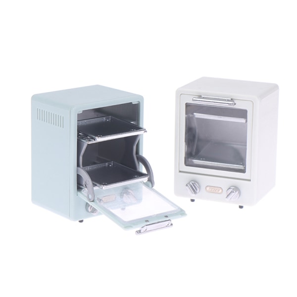 1:12 Dollhouse Mini pystysuora uuni Mikroaaltouuni Keittiön uunivuoka White