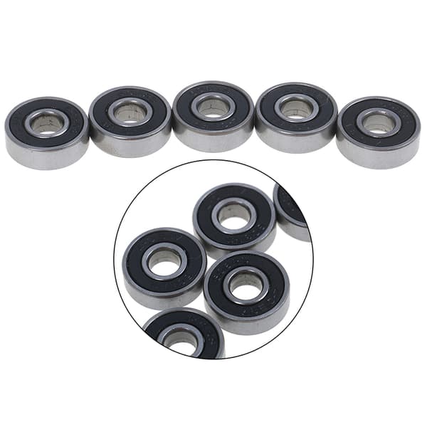 5st Svart ABEC-7 608RS Skateboard Rulltätade kullager
