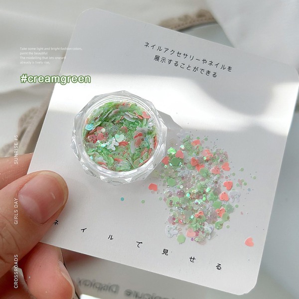 Dopamine Candy Star Nail Sequins Fantasy aron Color Nail Art D Green