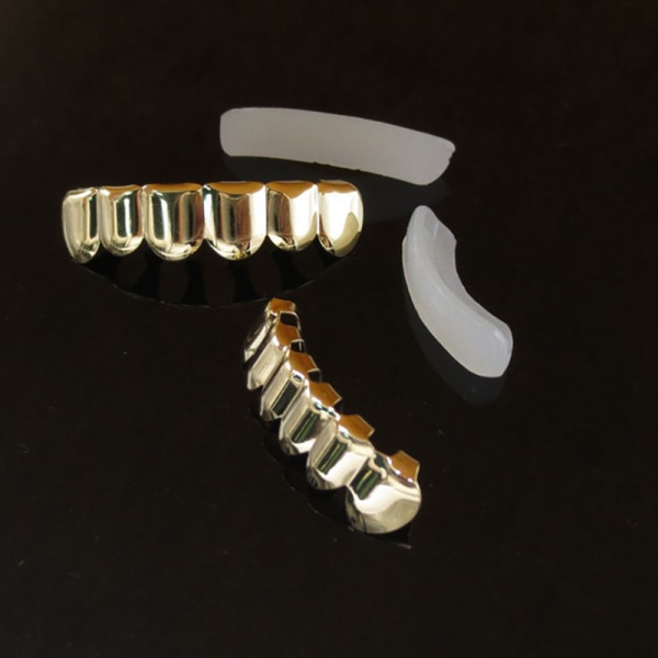 Nye brugerdefinerede 14k forgyldte Hip Hop Grillz Caps Top & Bund 4