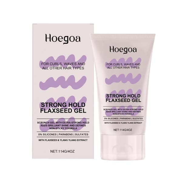114g Stark Hållfasthet Linfrögel - Extra Stark Scrunch Gel för Definition