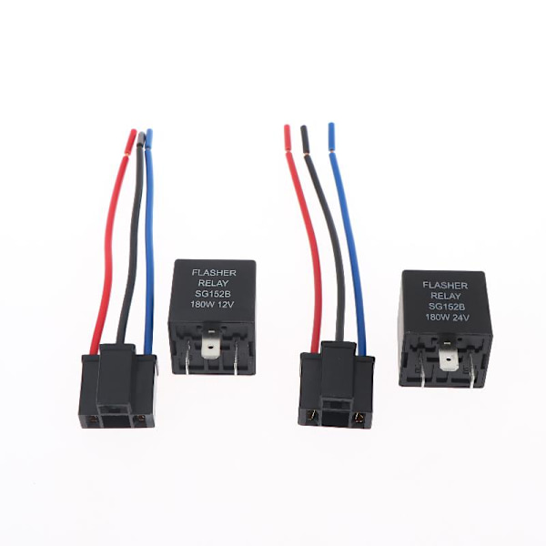1 sæt bilblinkrelæ til blinklys LED-blinkrelæ 12V without socket