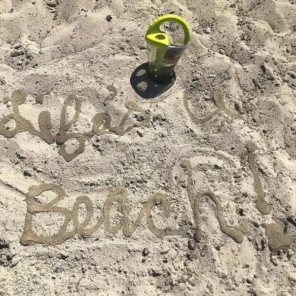 Strand Barn Vask Sand Overløp Trakt Utendørs Sandspade Pi Orange