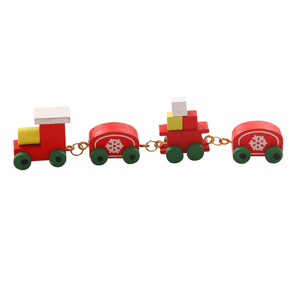 1:12 Dockhus Miniatyr Jul Snowflake Tågvagnar Till Red
