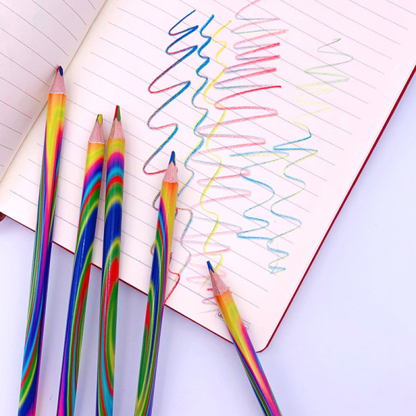 Rainbow Pencil Fire-farve Core Pencil Graffiti Tegning Statione