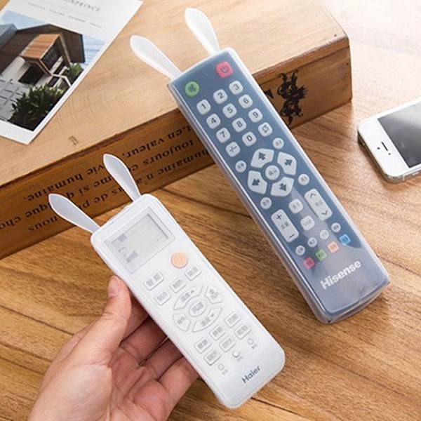 Silikone TV-fjernbetjeningsdæksel Lysende Aircondition Støv Small transparent rabbit