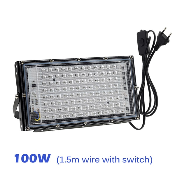 LED UV Stage Blacklight Ultraviolet Flood Effect Light 100W - With EU Plug