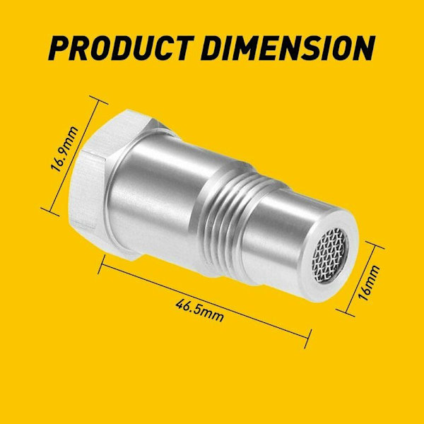 Iltsensor afstandsstykke Adapter Bung Catalytic Converter Fix Check Silver