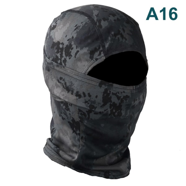 Camouflage Balaclava Full Face Wargame Cykelhjelm Liner A16
