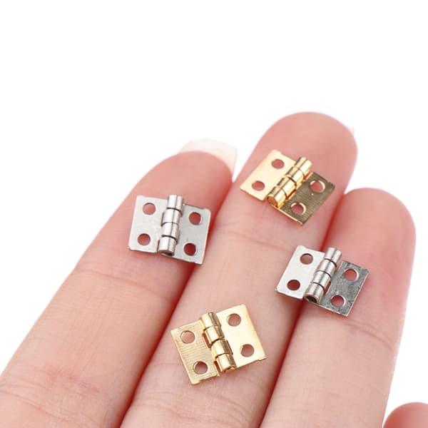 10 st Mässing Mini Dörr Gångjärn Simulering Vikning För 1/10 RC Craw White