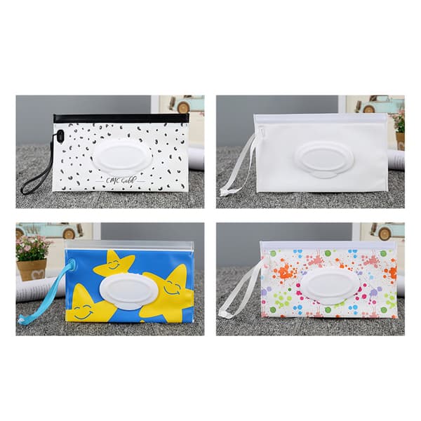 Bärbar baby våtservetter Väska Tissue Box Container Miljövänlig R E