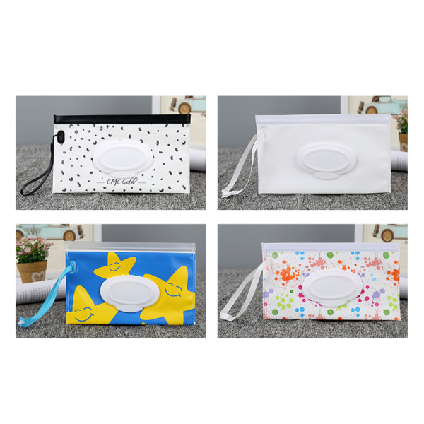 Bærbar Baby Wet Wipes Bag Tissue Box Container Miljøvenlig R H