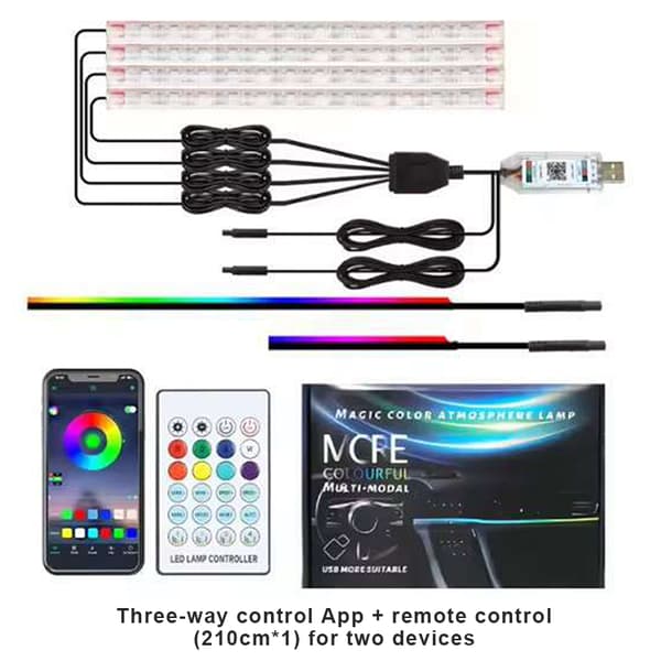Universal Akryl LED Ambient Lysstrimmel RGB Atmosfære Inter A5
