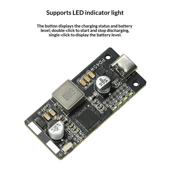 1 stk 45W 2-6S litiumbatterilader utladermodul PD3.1 F