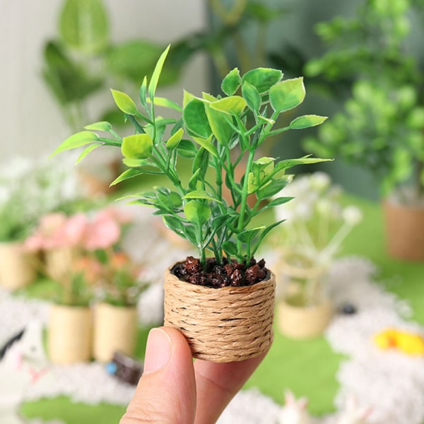 1:12 Dollhouse Mini Orange Tree Potted Green Potted s Home Gard