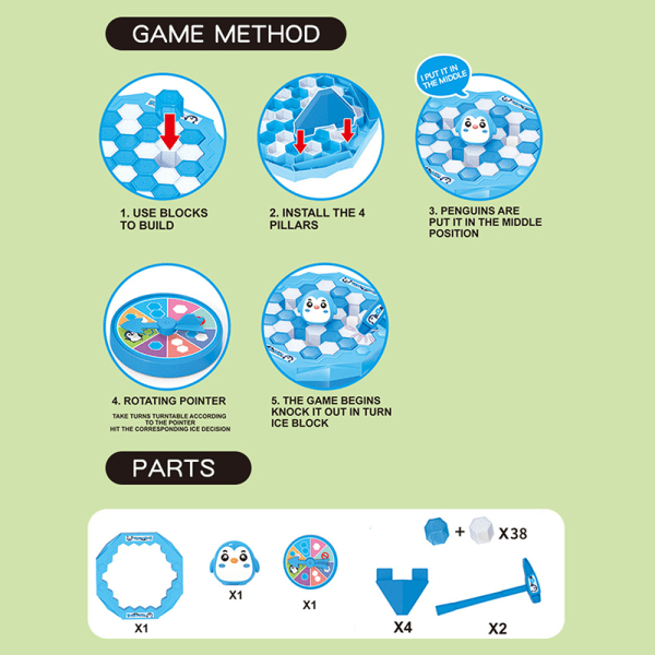 Ice Breaking Save The Penguin Trap Brettspill Parent-Child Fami