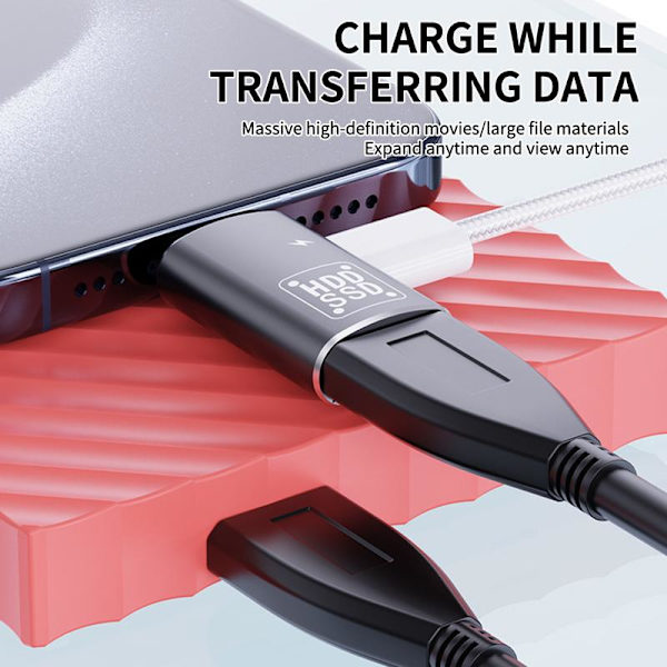 2-i-1 Type C OTG Adapter USB 2.0 Hun Til Telefoner/Bærbare Computere - D Silver