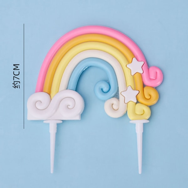 Rainbow Balloon Cake Topper Star Cloud Cupcake Sohvan koristelu Syntymä 6