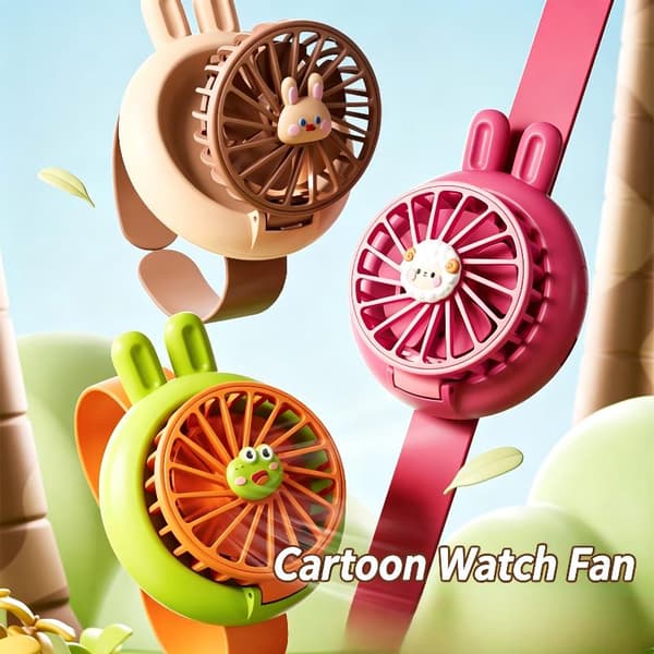Farverig e Style Watch Bærbar Ventilator Med Tre Vindniveauer S A