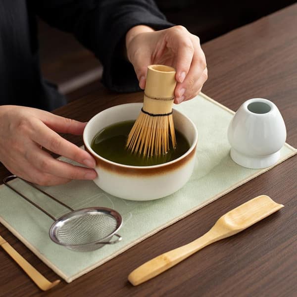 Bambu Matcha Vispiläsetti Chasen Chashaku Matcha Vispilä Teelle C E 6Pcs