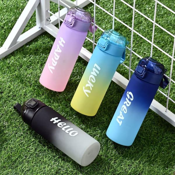 650ML Sportvattenflaska med stor kapacitet, gradientfärg, kopp D