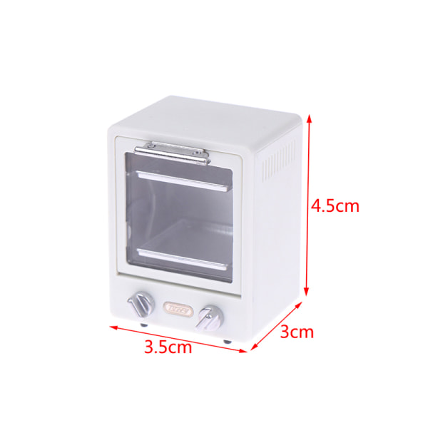 1:12 Dockhus Mini Vertikal Ugn Mikrovågsugn Köksbakform White