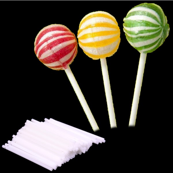 100 stk Lollipop Lolly Stick Festrekvisita Candy Pop Chocolate