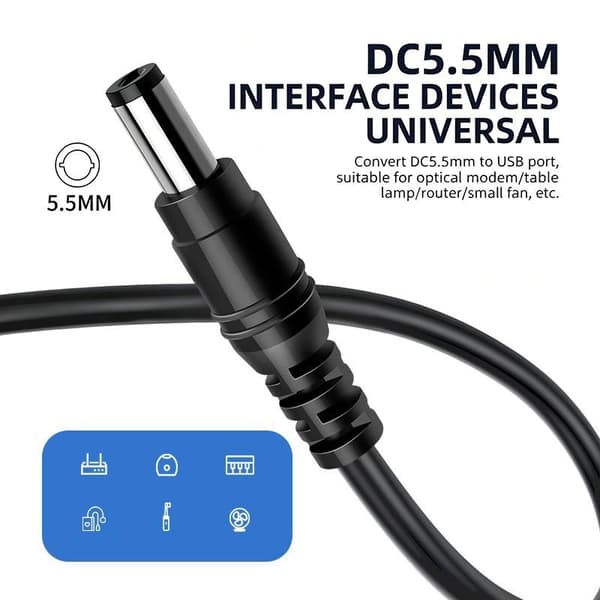 USB strømforsterkerlinje boost-omformeradapter med indikatorlys