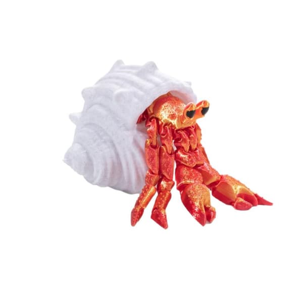 Ledad eremitkräfta 3D-printad modell rörlig s cool skrivbordsdekoration Red