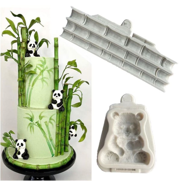 Bambu Panda Form Form Dekoration Fondant Cake Chocol A