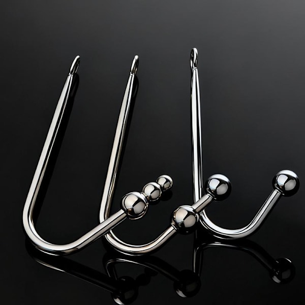 Rustfrit Stål Krogkugler Metal Dilator Plug Store Perler Prostat B