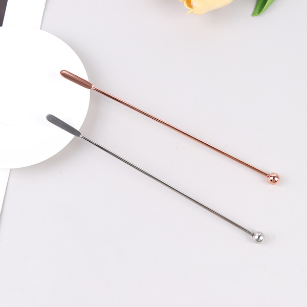 1st rostfritt stål Cocktail Stick Cocktail Omrörare Milk Tea Co Rose Gold