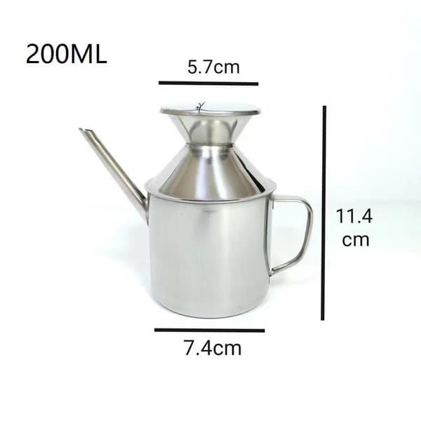 Olieflaske i rustfrit stål Køkkensauce Eddike Oliv 200ML