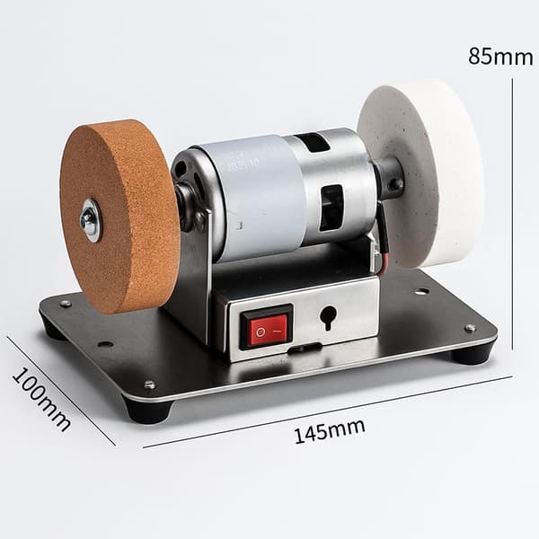 220V Mini Monitoiminen Kaksipäinen Teroitin Kompakti Ja C Silver
