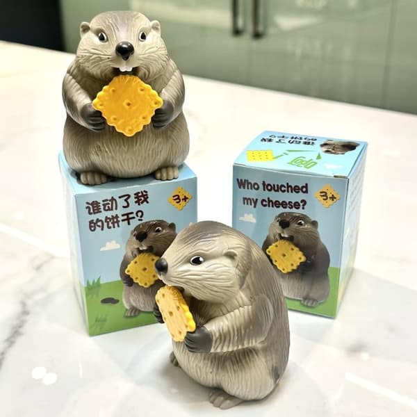 1 st skrikande murmeldjursljudleksaker Hamster Fat e Actionfigur