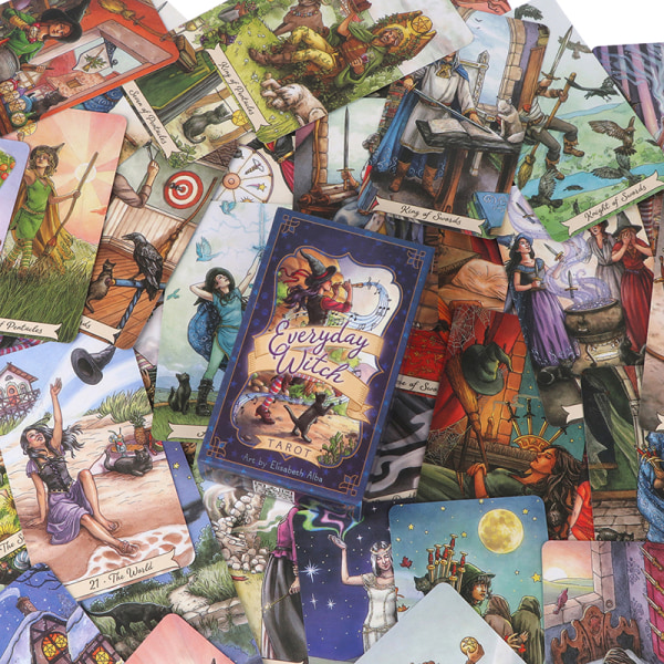 Tarotkort Tarotbok på engelsk Everyday Witch Tarot