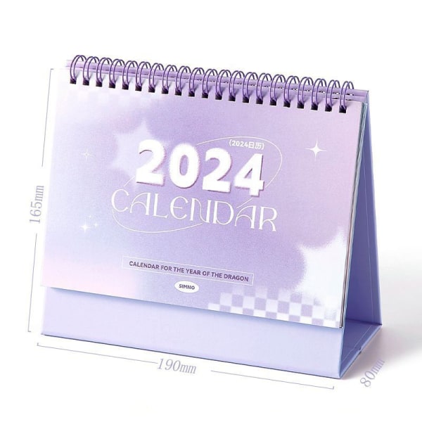 2024 Årskalender Kreativ Minimalistisk Kalender Studentkontor A4